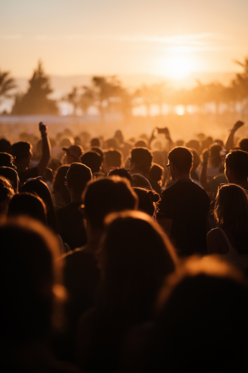 La foule · sunset